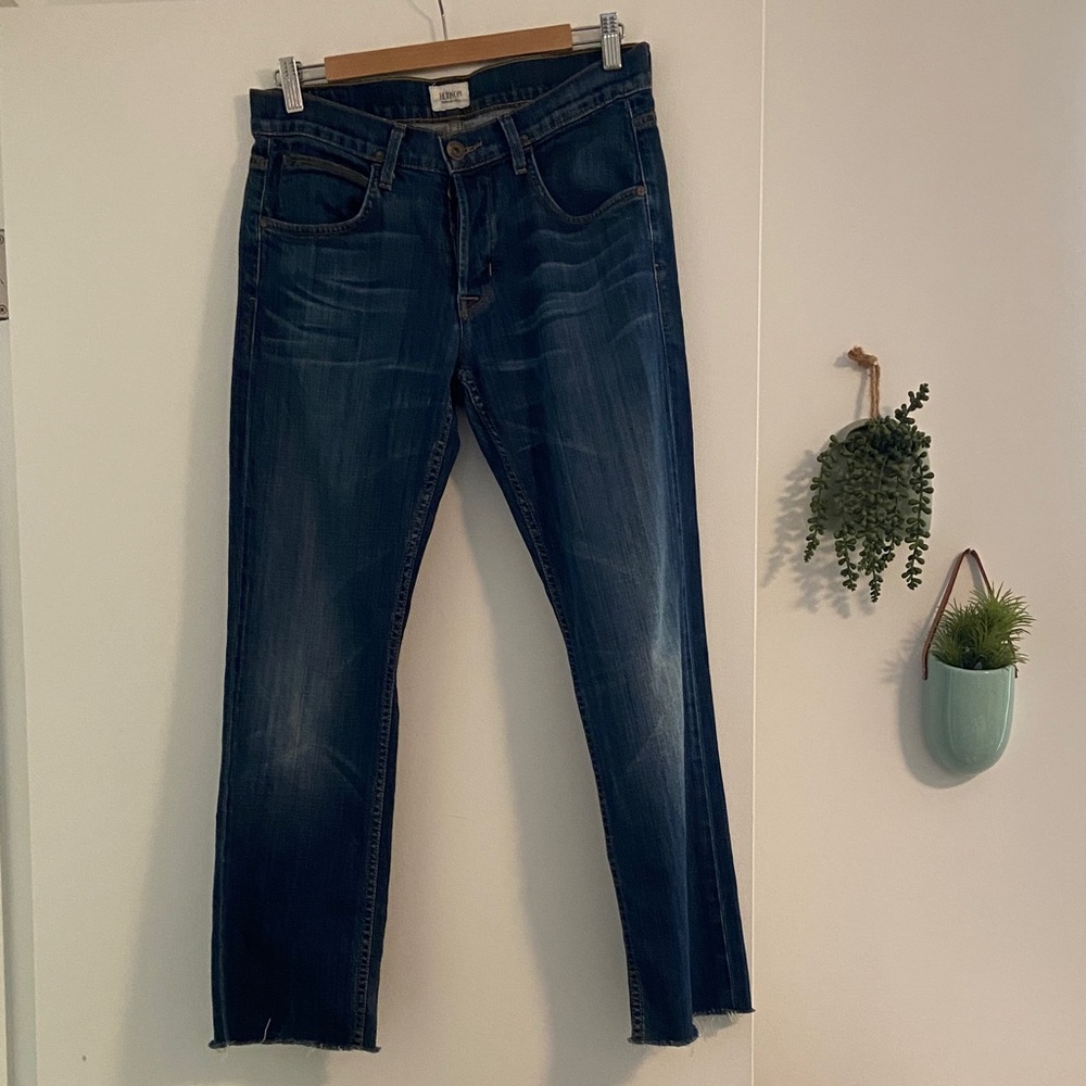 Hudson Byron five pocket straight denim jeans button fly 31